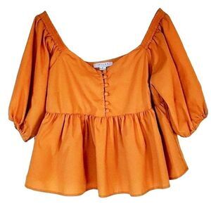 Favlux Womens Top Mustard S Off the Shoulder Blouse New